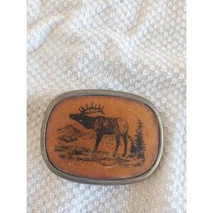 Hanging tree leather  elk buckle